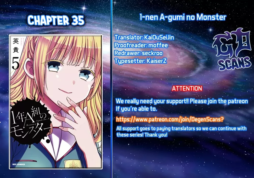 Read 1-nen A-gumi no Monster Chapter 35 - Sensei, I will never forgive Online