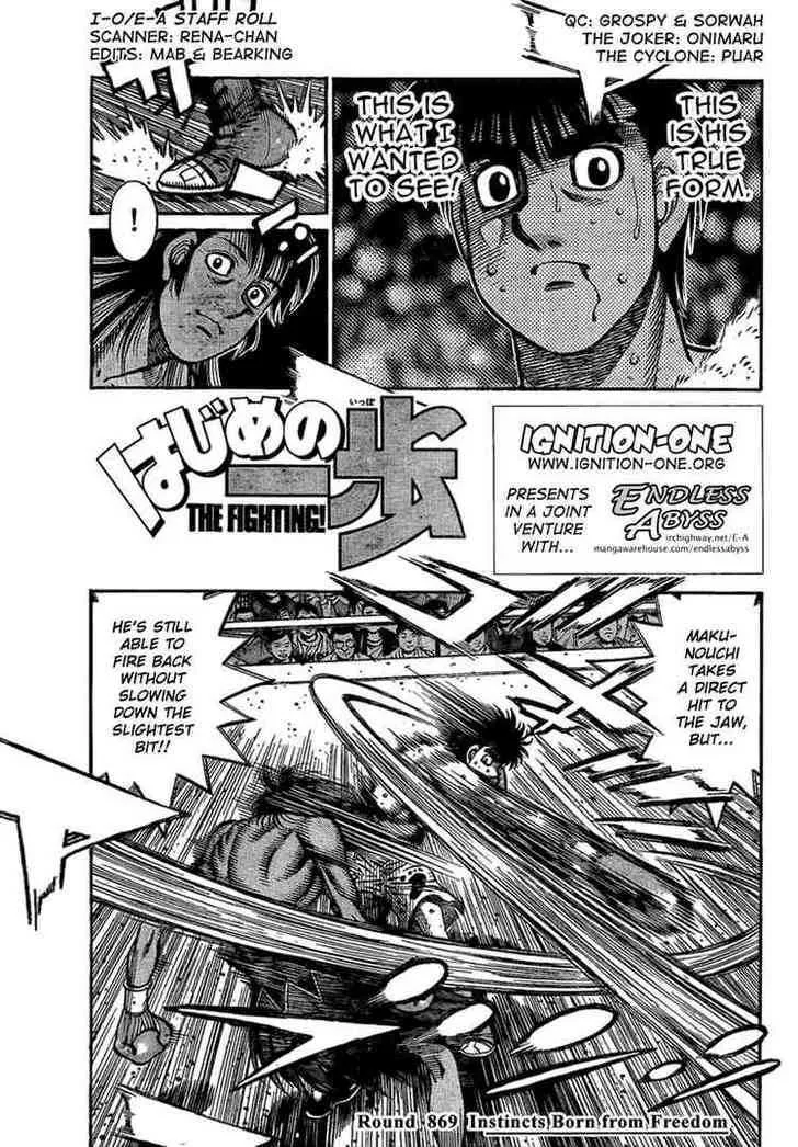 Read Hajime no Ippo Chapter 869 - Instincts born from Freedom Online