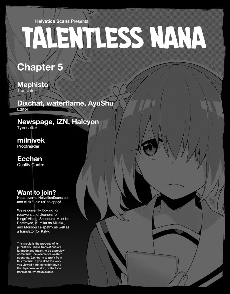 Read Talentless Nana Chapter 5 - Healing Online