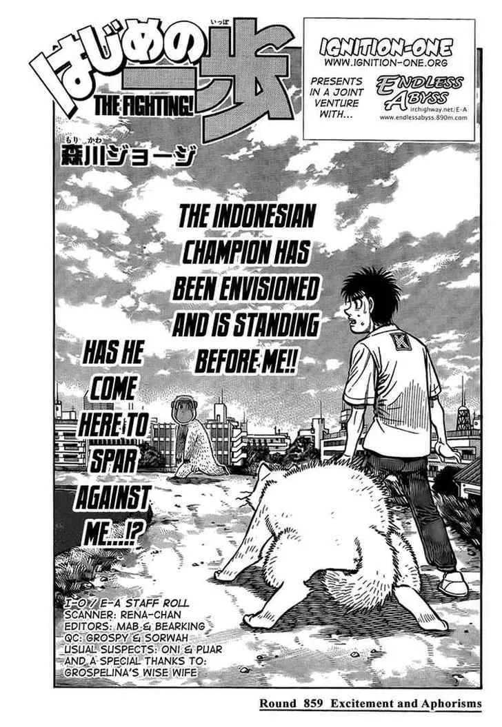 Read Hajime no Ippo Chapter 859 - Excitement and Aphorisms Online