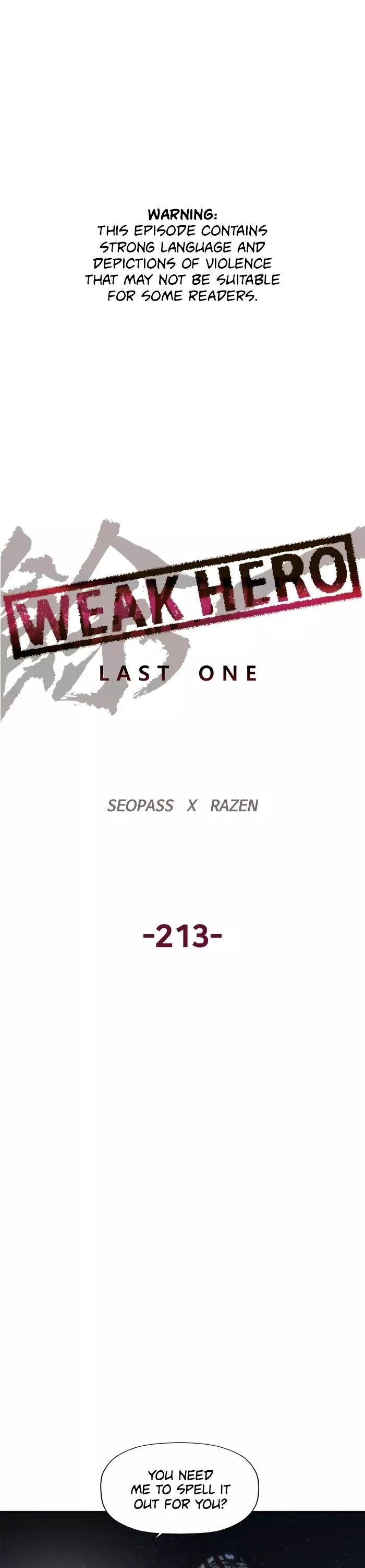 Read Weak Hero Chapter 214 - (S3) Ep. 213 Online