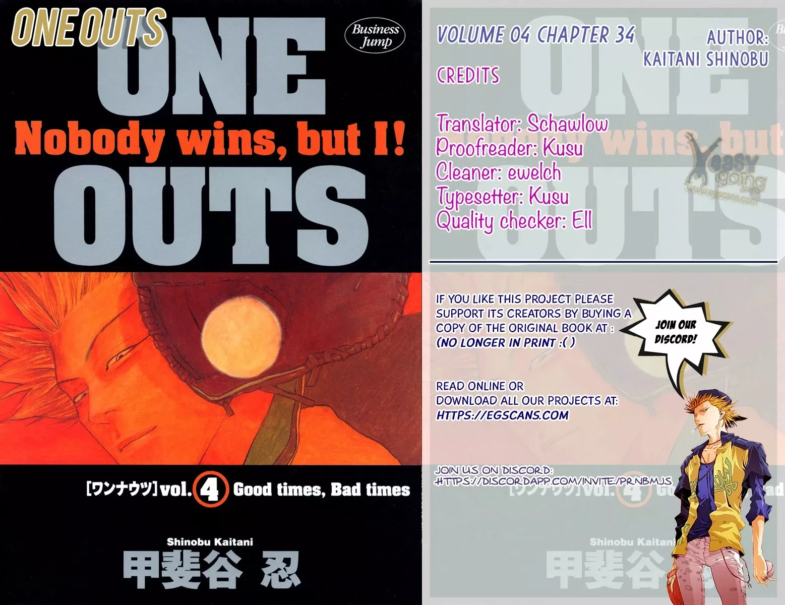 Read One Outs Chapter 34 - Change Online