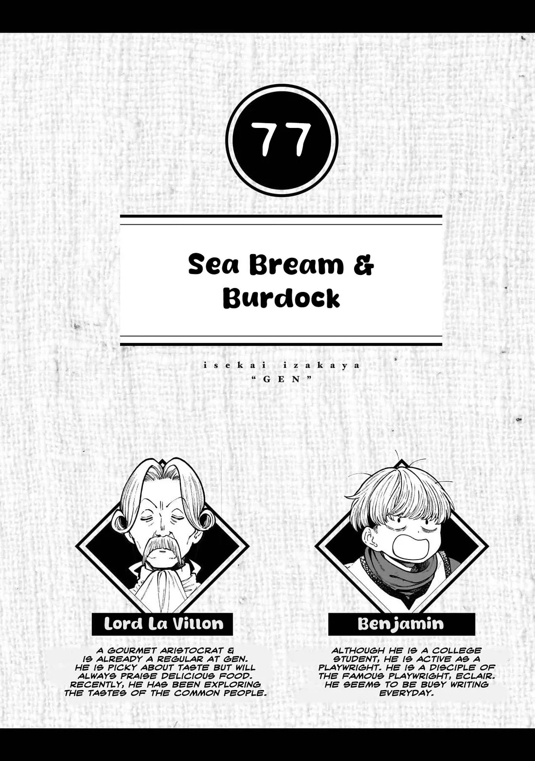 Read Isekai Izakaya “Gen” Chapter 77 - Sea Bream & Burdock Online