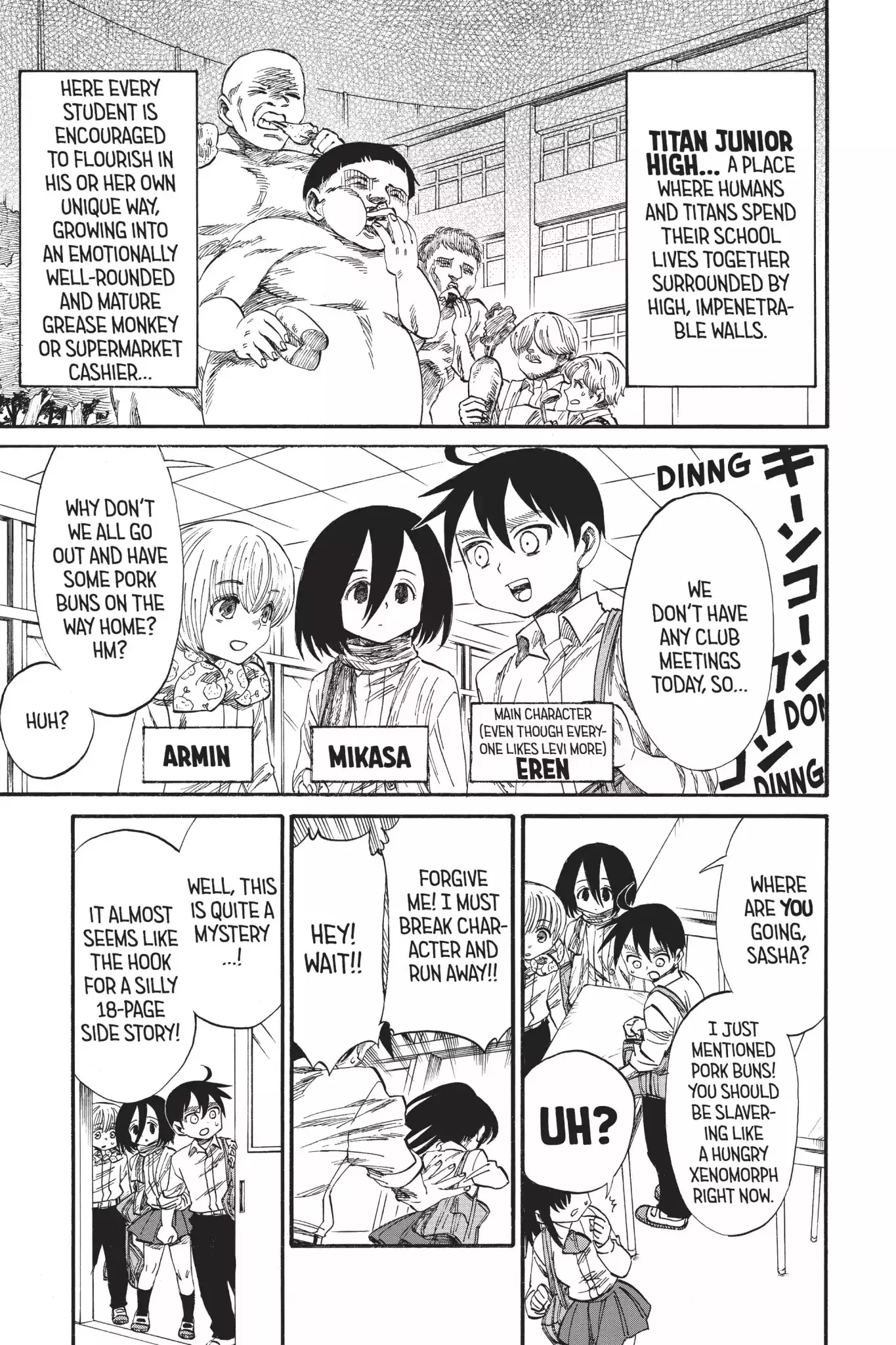 Read Attack on Titan: Junior High Chapter 32.6 - Field Trip 2: Food Right! Sasha Online