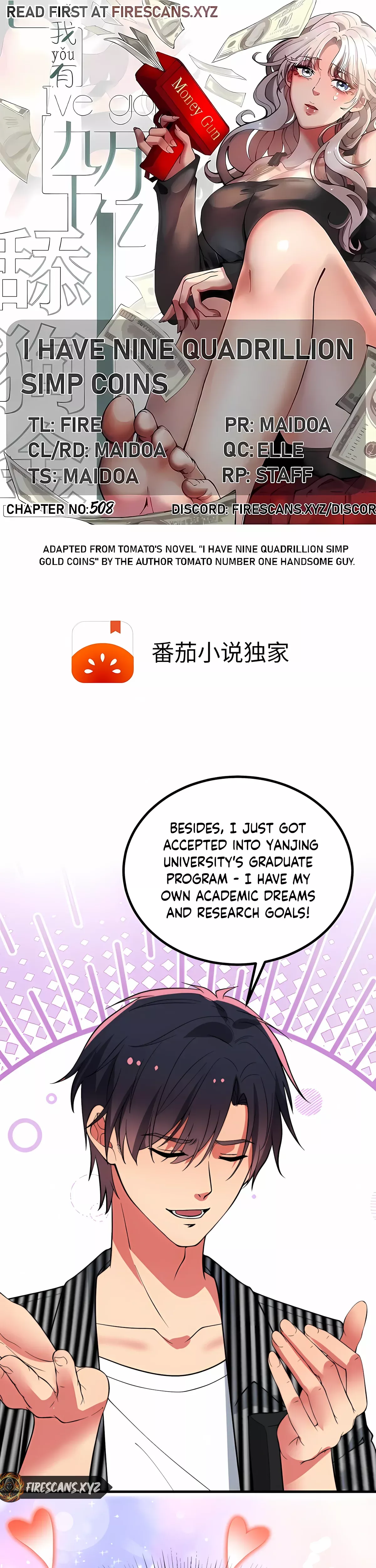Read I Have Nine Quadrillion Simp Gold Coins Chapter 508 Online