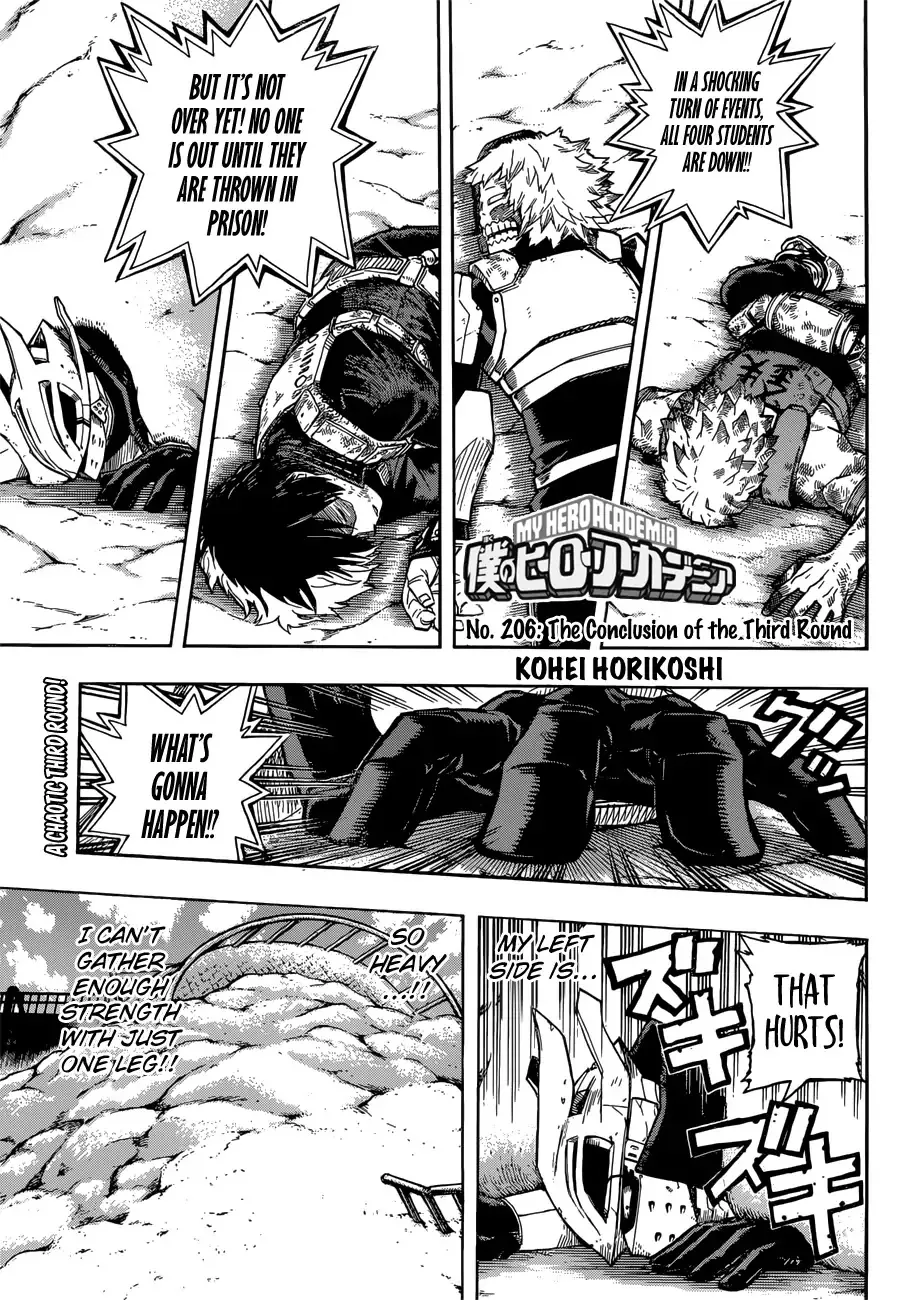 Read Boku no Hero Academia Chapter 206 - The Conclusion of the Third Round Online