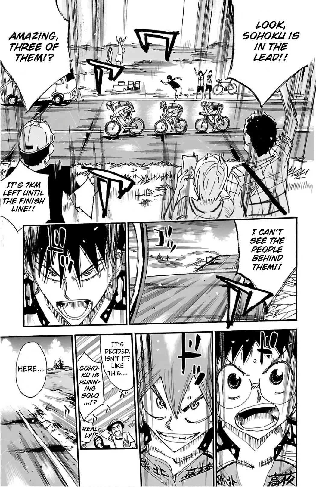 Read Yowamushi Pedal Chapter 493 - The Last 7km's Chase Online