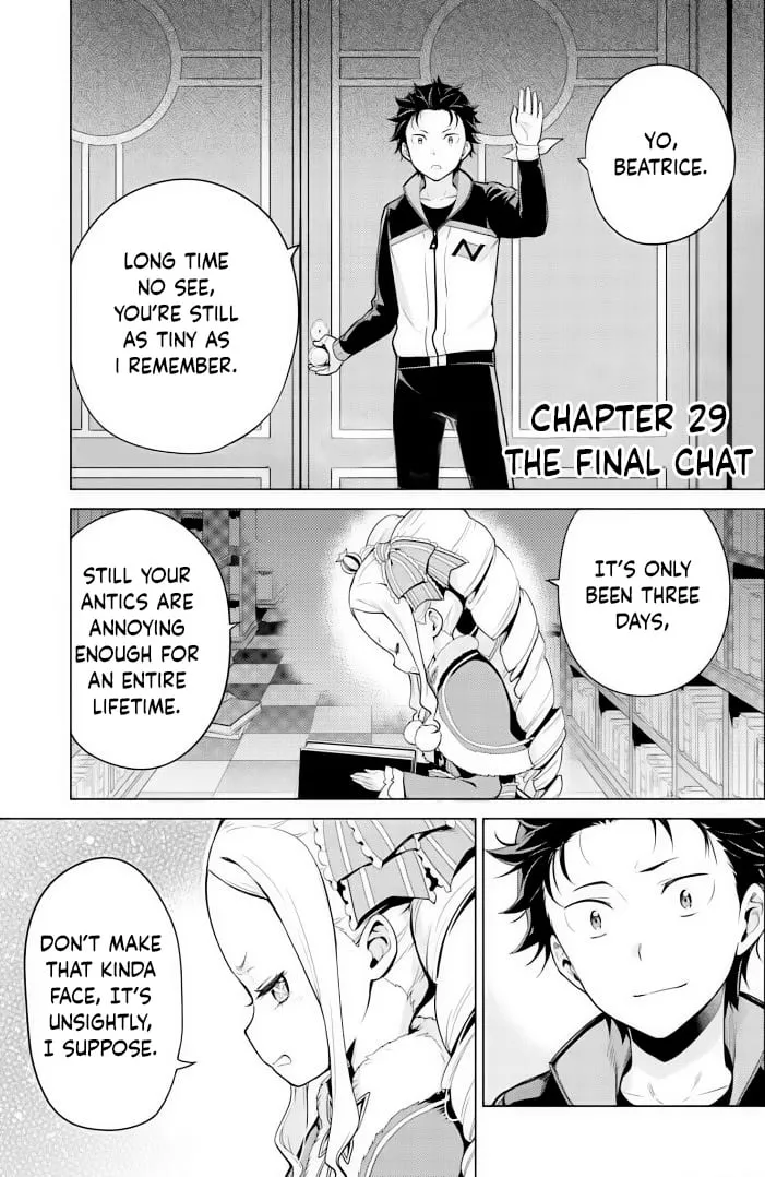 Read Re:Zero kara Hajimeru Isekai Seikatsu – Daiyonshou – Seiiki to Gouyoku no Majou Chapter 29 - The Final Chat Online
