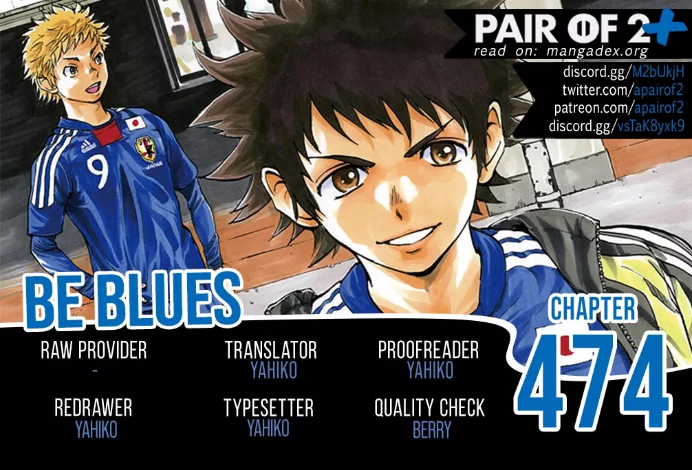 Read BE BLUES ~Ao ni nare~ Chapter 474 - Ryuu VS Sawamura Online