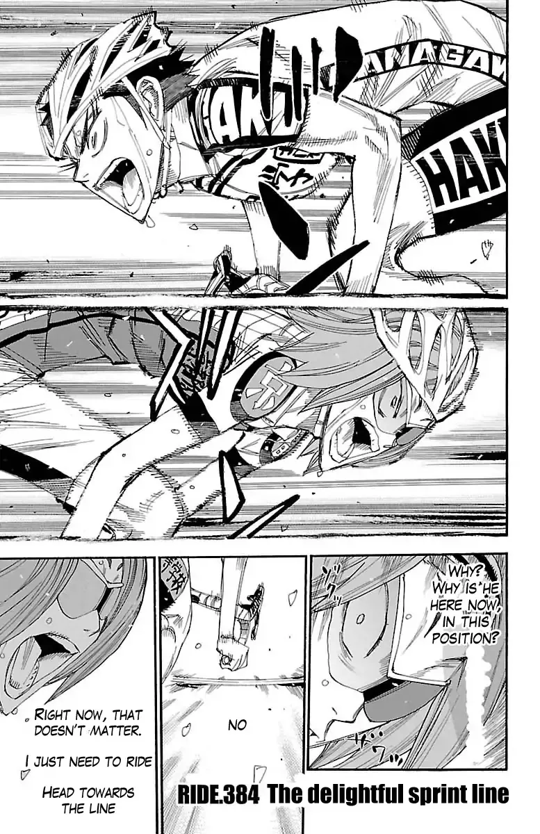 Read Yowamushi Pedal Chapter 384 - The Delightful Sprint Line Online