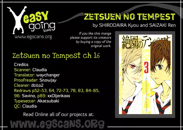 Read Zetsuen no Tempest Chapter 16 - Absent Thee from Felicity Awhile... Online