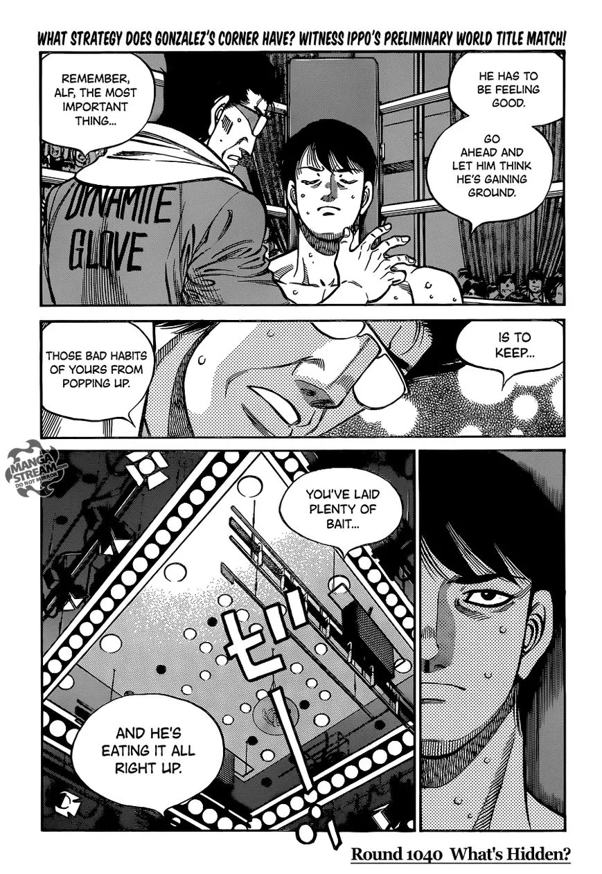 Read Hajime no Ippo Chapter 1040 - What's Hidden? Online