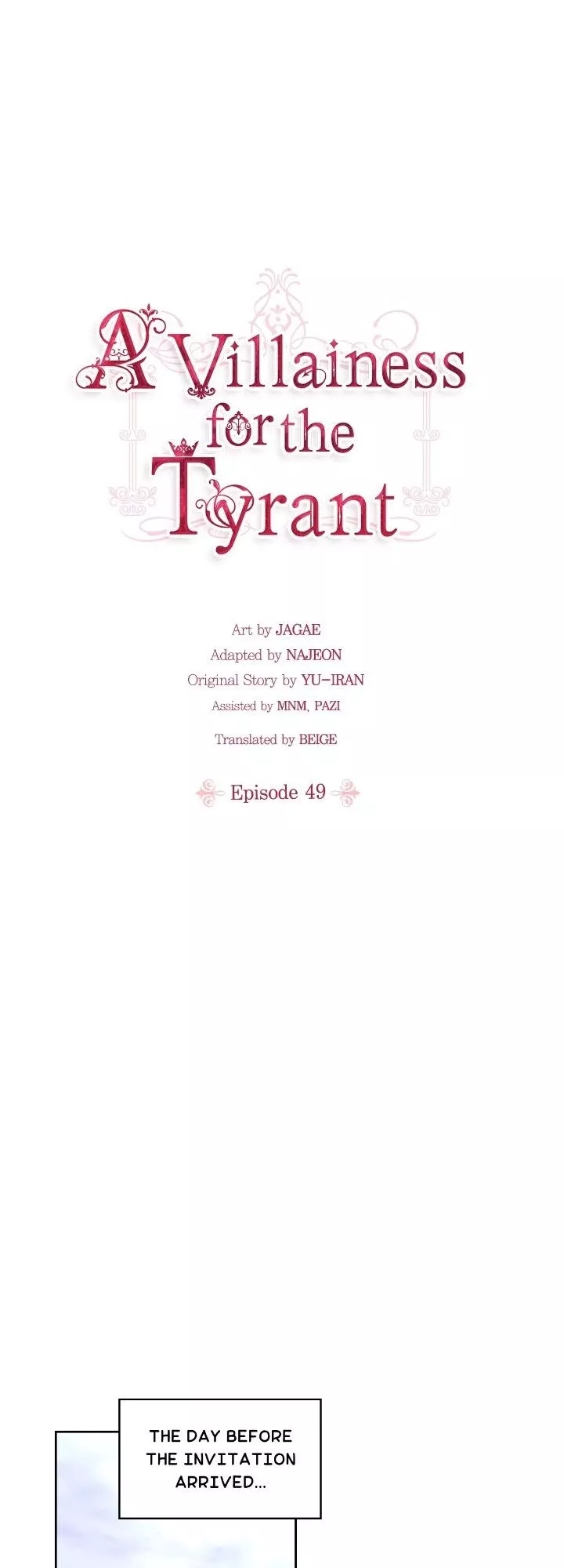 Read A Villainess for the Tyrant Chapter 49 Online