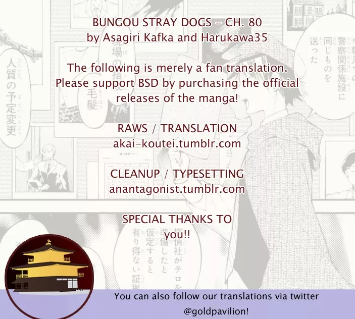 Read Bungou Stray Dogs Chapter 80 - To Threaten God, Part 3 Online