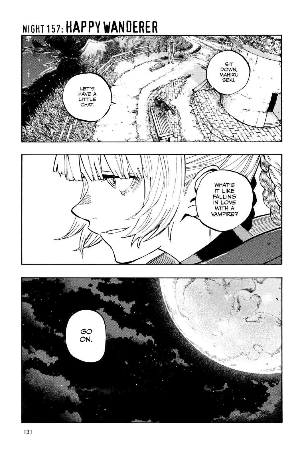 Read Yofukashi no Uta Chapter 157 Online