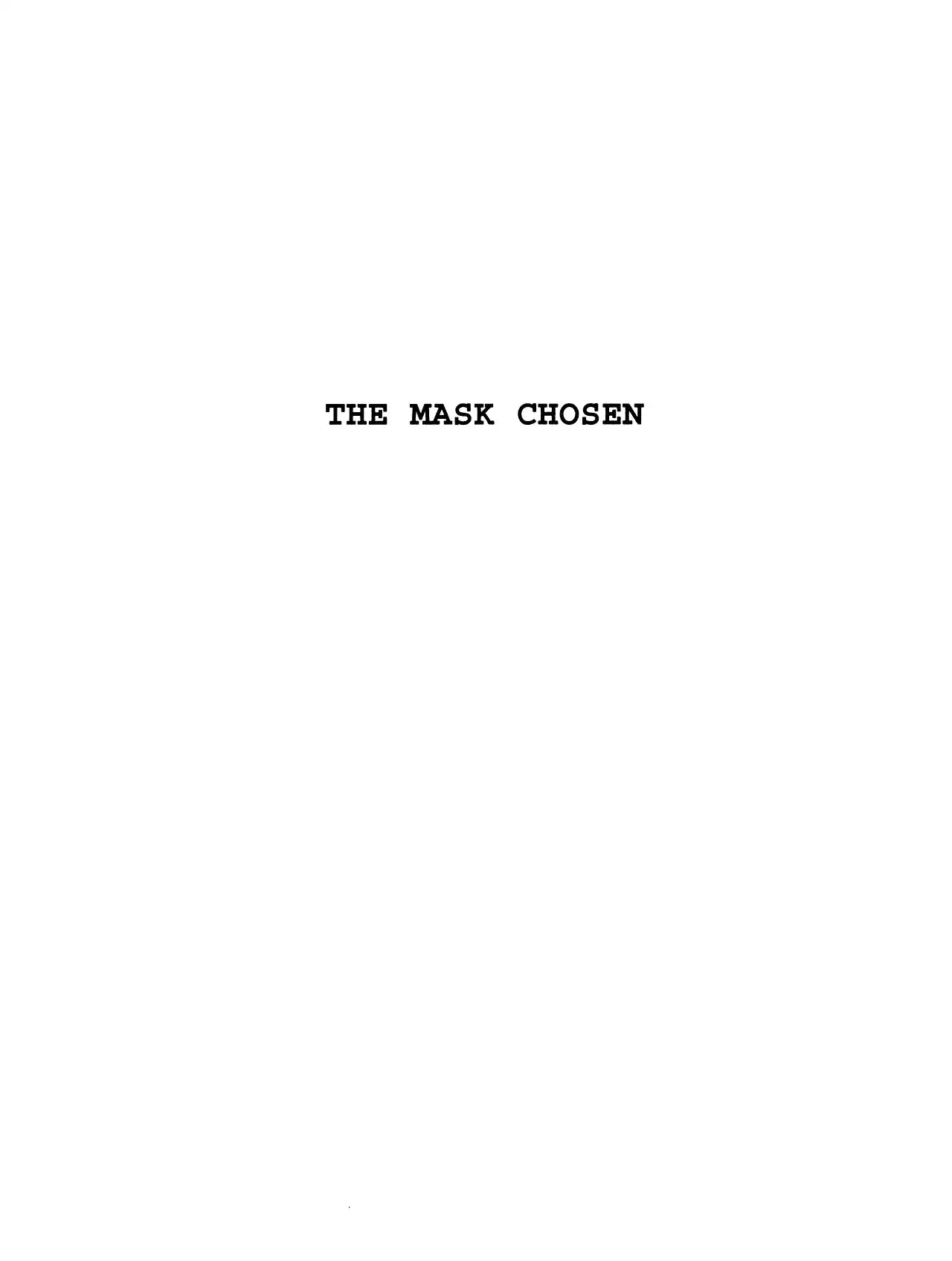 Read Black Jack Chapter 2 - The Mask Chosen Online