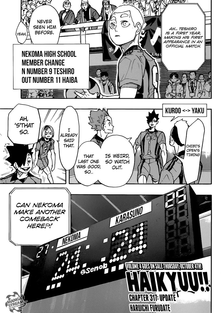 Read Haikyu!! Chapter 317 Online