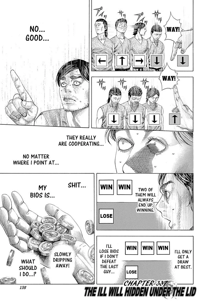Read Usogui Chapter 337 - The Ill Will Hidden Under The Lid Online