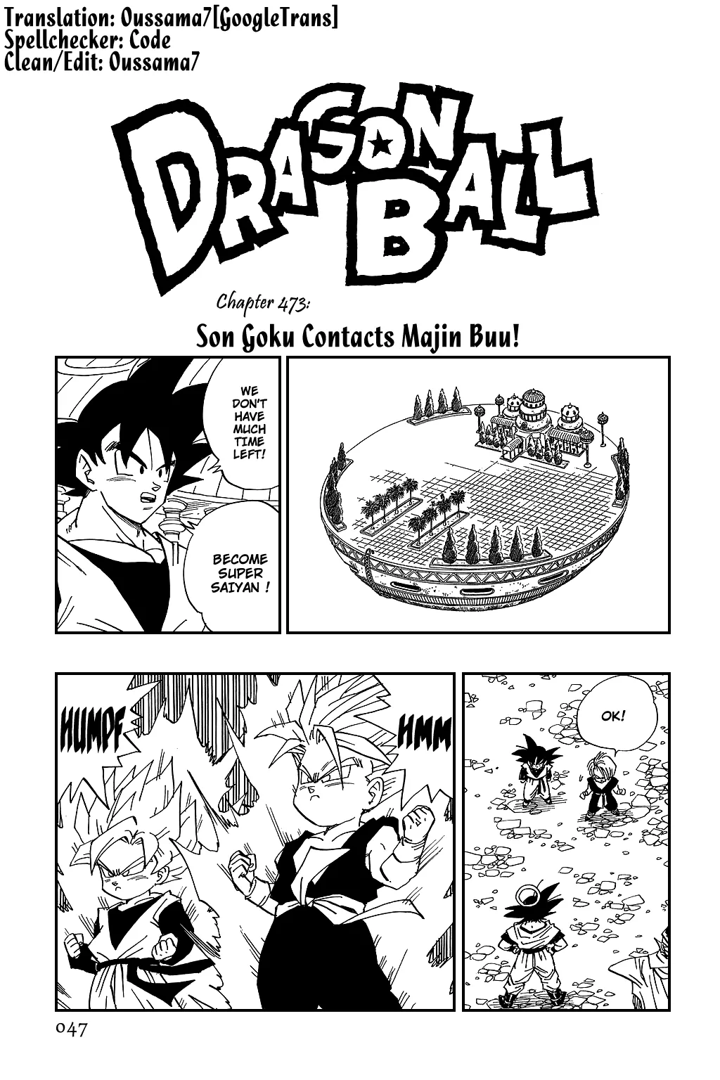 Read Dragon Ball Chapter 473 - Son Goku Contacts Majin Buu! Online