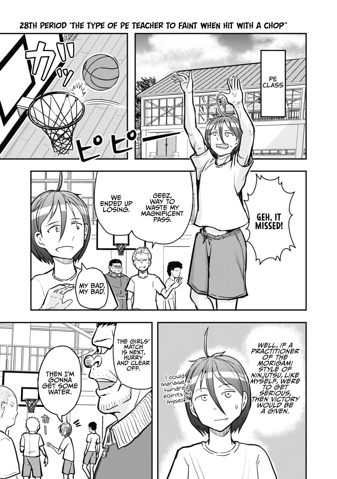 Read A Manga About the Kind of PE Teacher Who Dies at the Start of a School Horror Movie Chapter 28 - The type of PE teacher to faint when hit with a chop Online