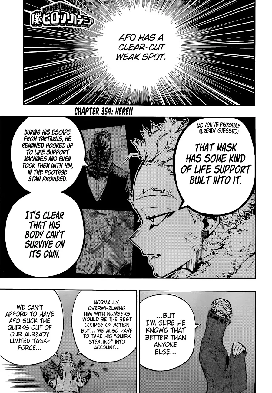 Read Boku no Hero Academia Chapter 354 - Here!! Online