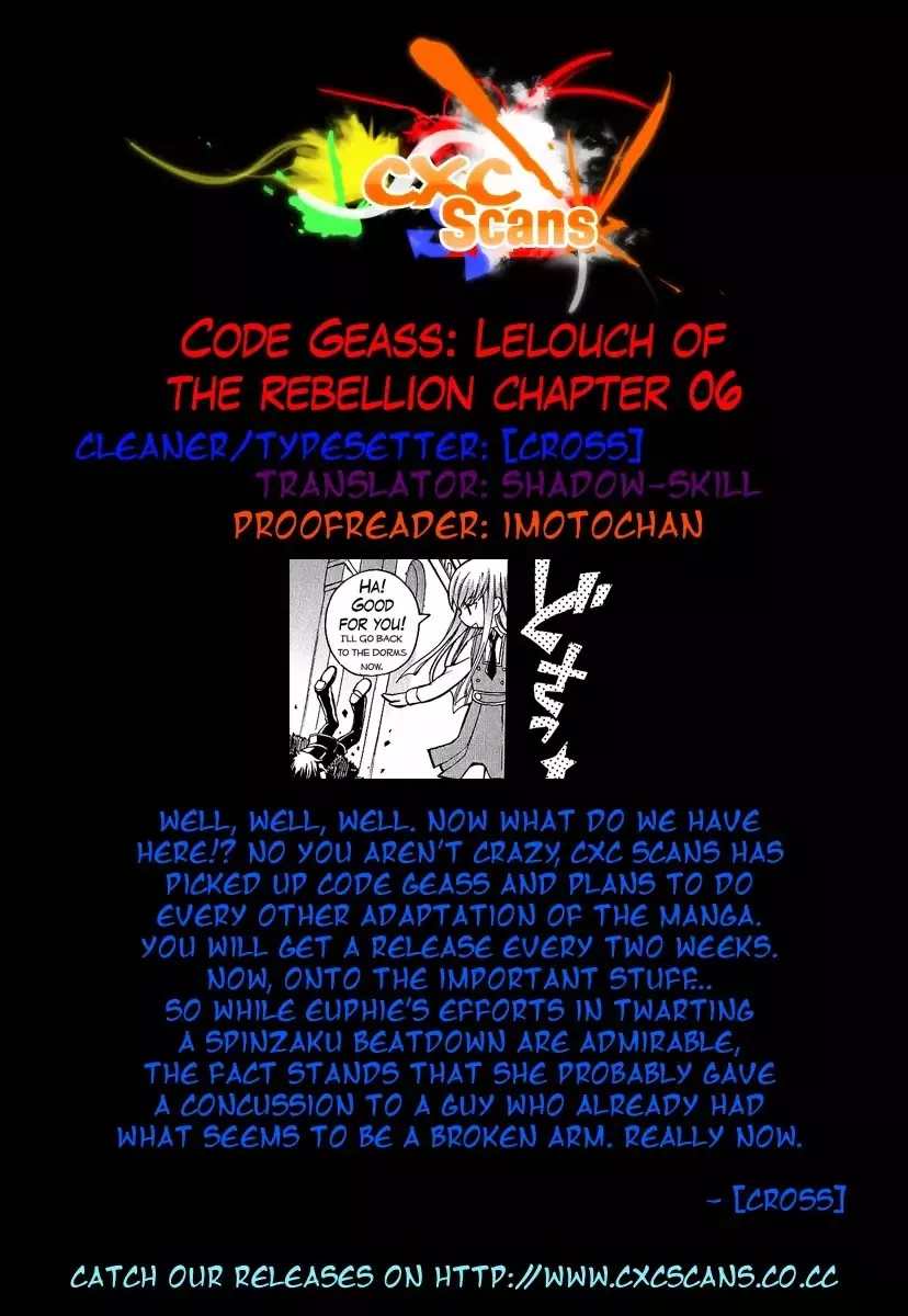 Read Code Geass: Lelouch of the Rebellion Chapter 6 Online