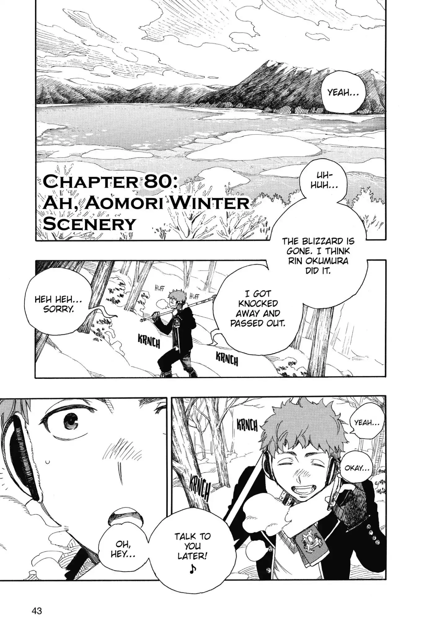 Read Ao no Exorcist Chapter 80 - Ah, Aomori Winter Scenery Online