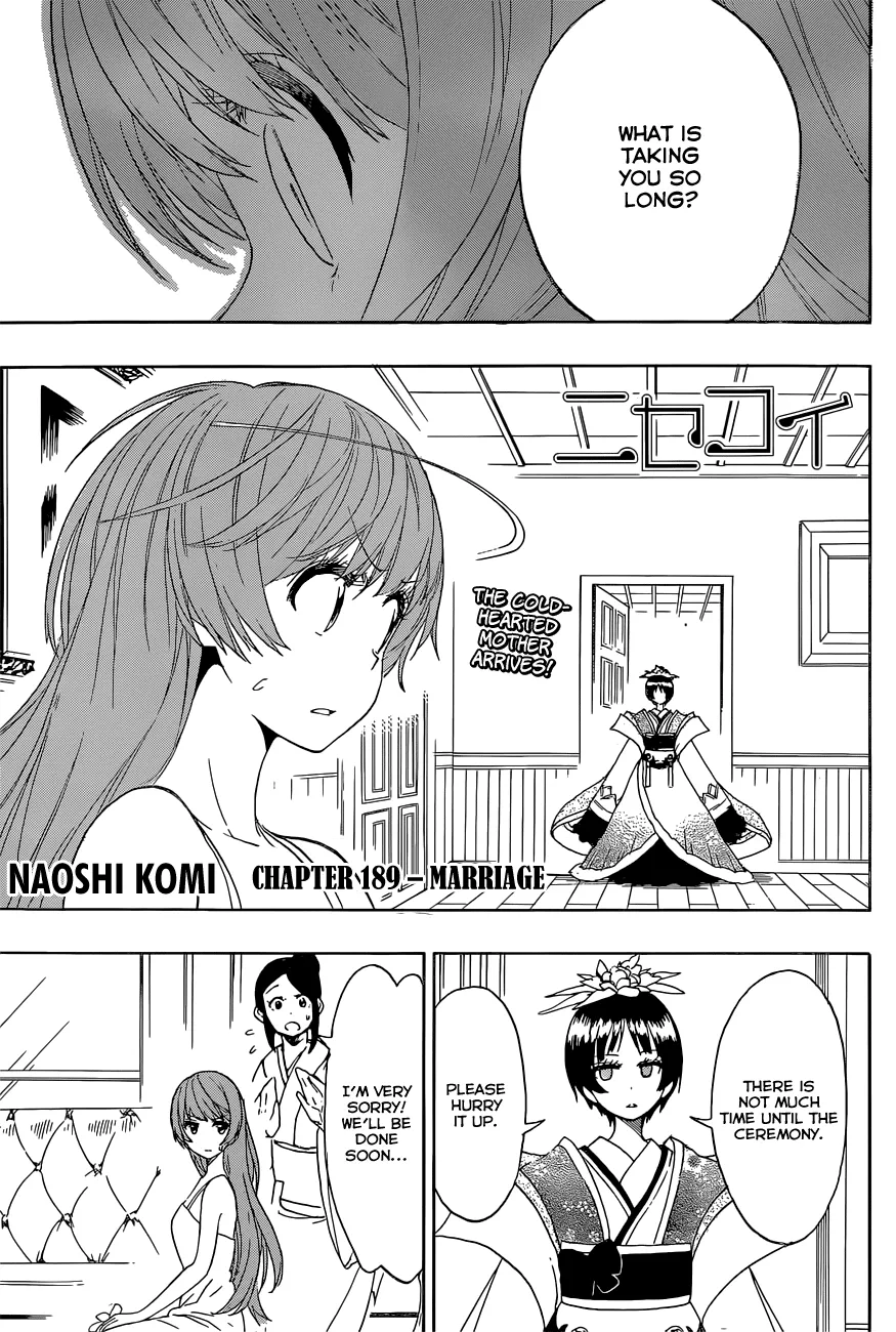 Read Nisekoi Chapter 189 - Marriage Online