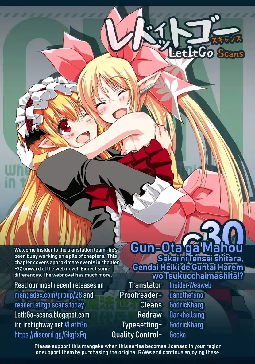 Read Gunota ga Mahou Sekai ni Tensei Shitara, Gendai Heiki de Guntai Harem o Tsukucchaimashita!? Chapter 30 Online