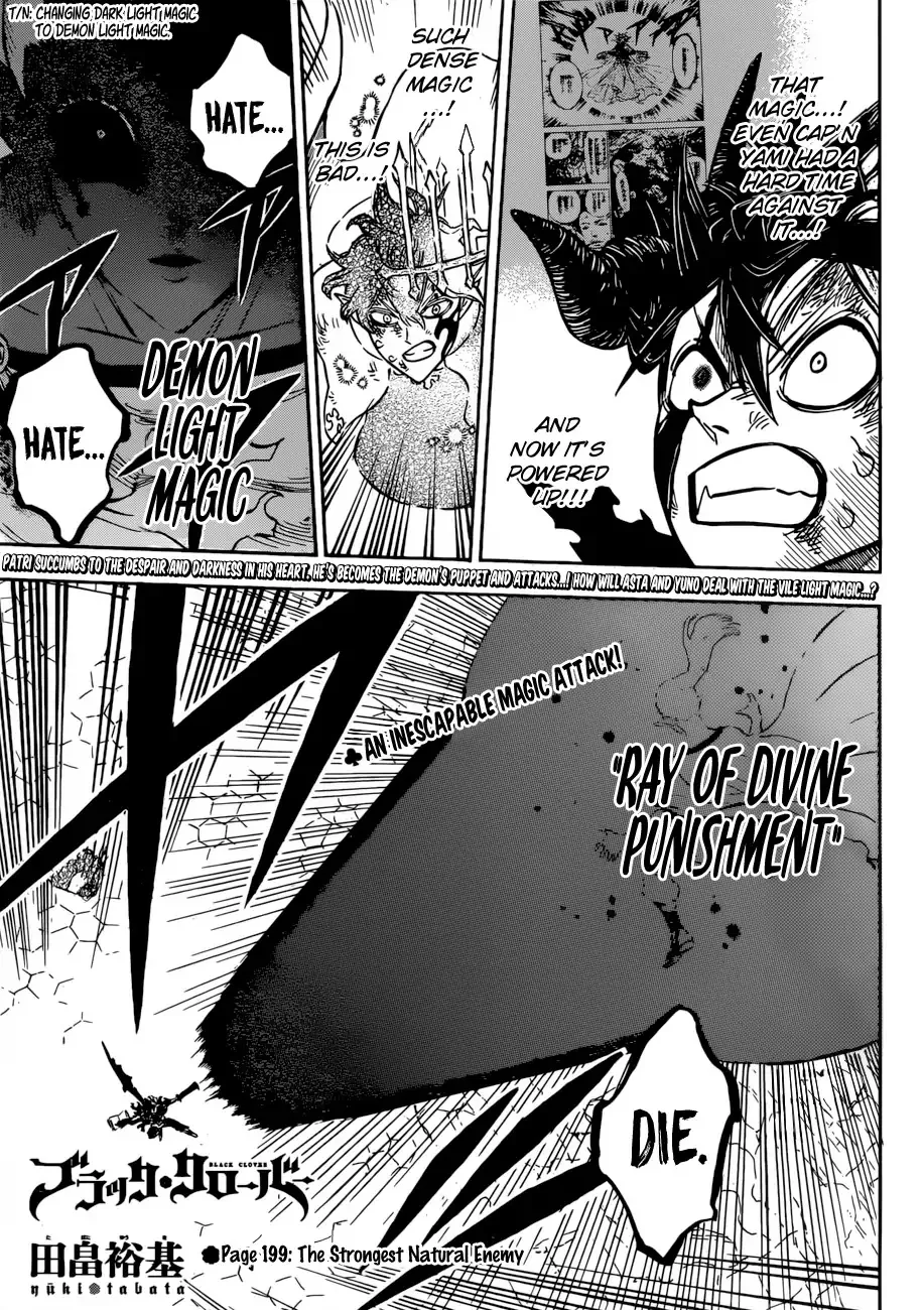 Read Black Clover Chapter 199 - The Strongest Natural Enemy Online