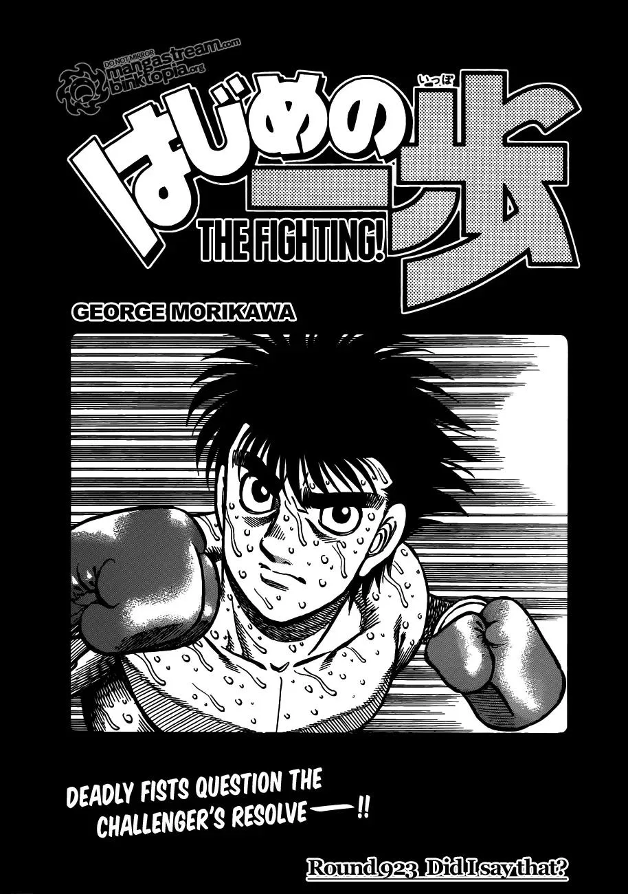 Read Hajime no Ippo Chapter 923 - Did I Say That? Online