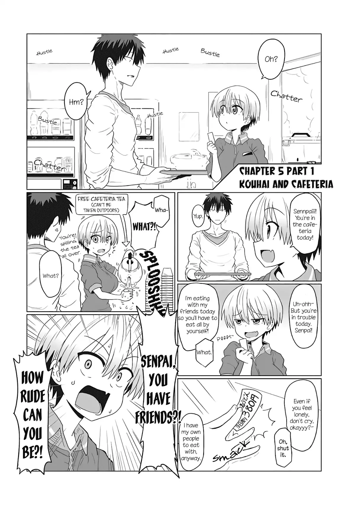 Read Uzaki-chan wa Asobitai! Chapter 5.1 - Kouhai and Cafeteria Online