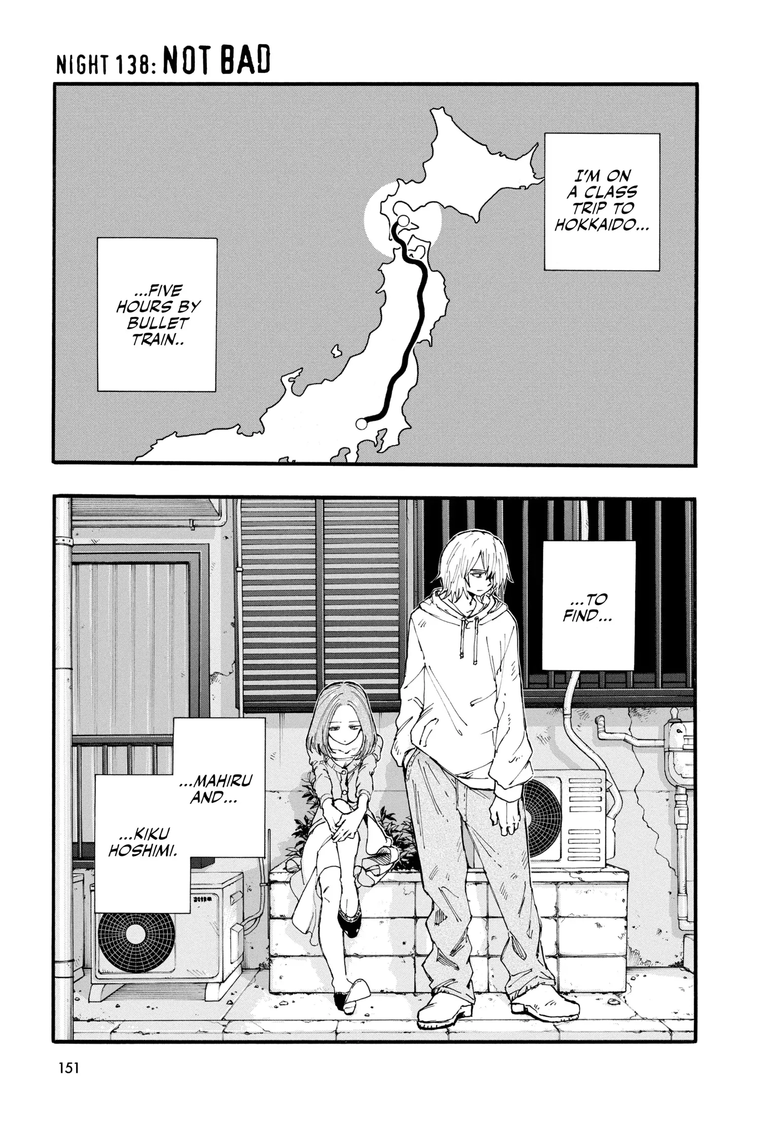 Read Yofukashi no Uta Chapter 138 Online