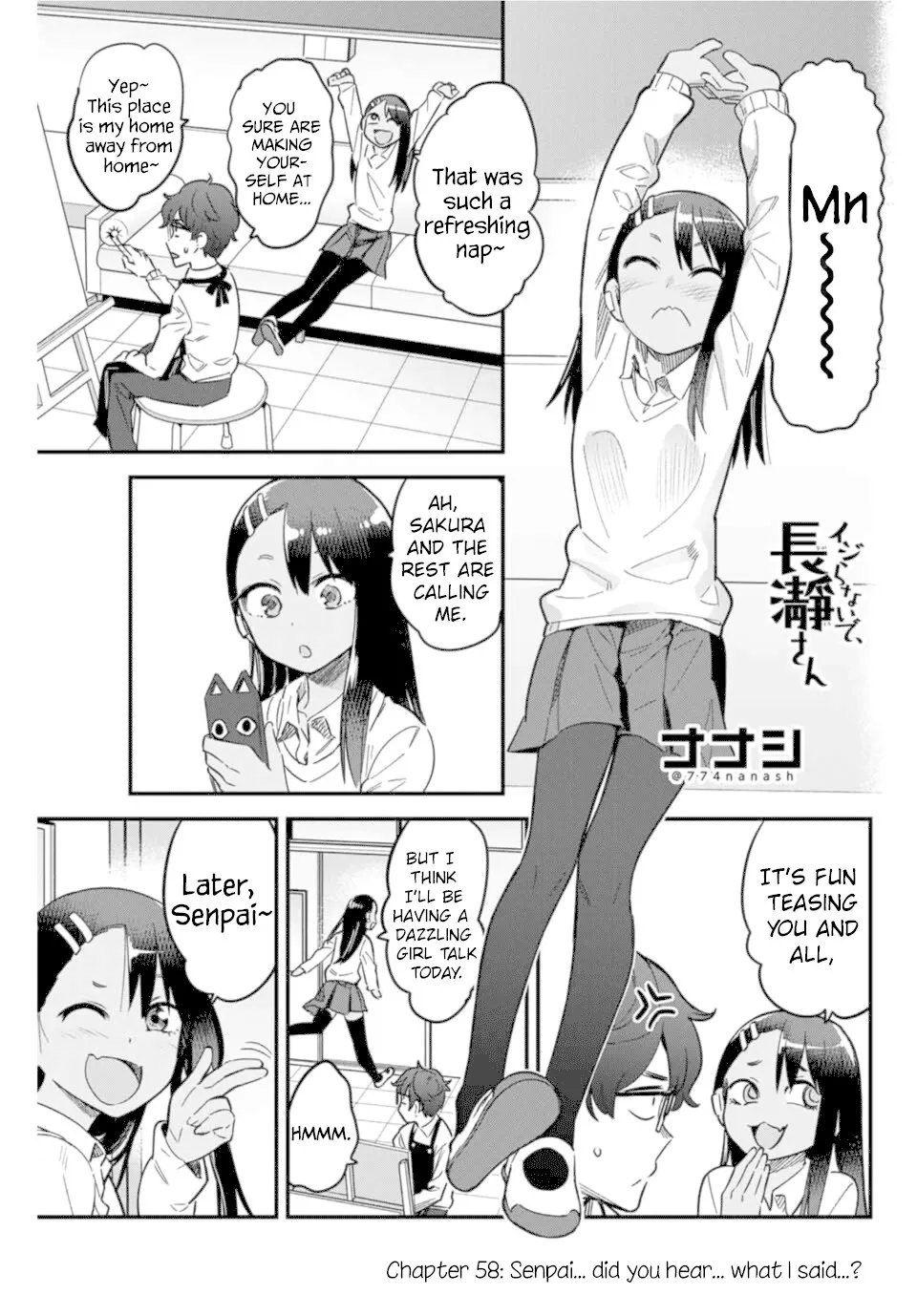 Read Please don’t bully me, Nagatoro Chapter 58 - Senpai... did you hear... what I said...? Online