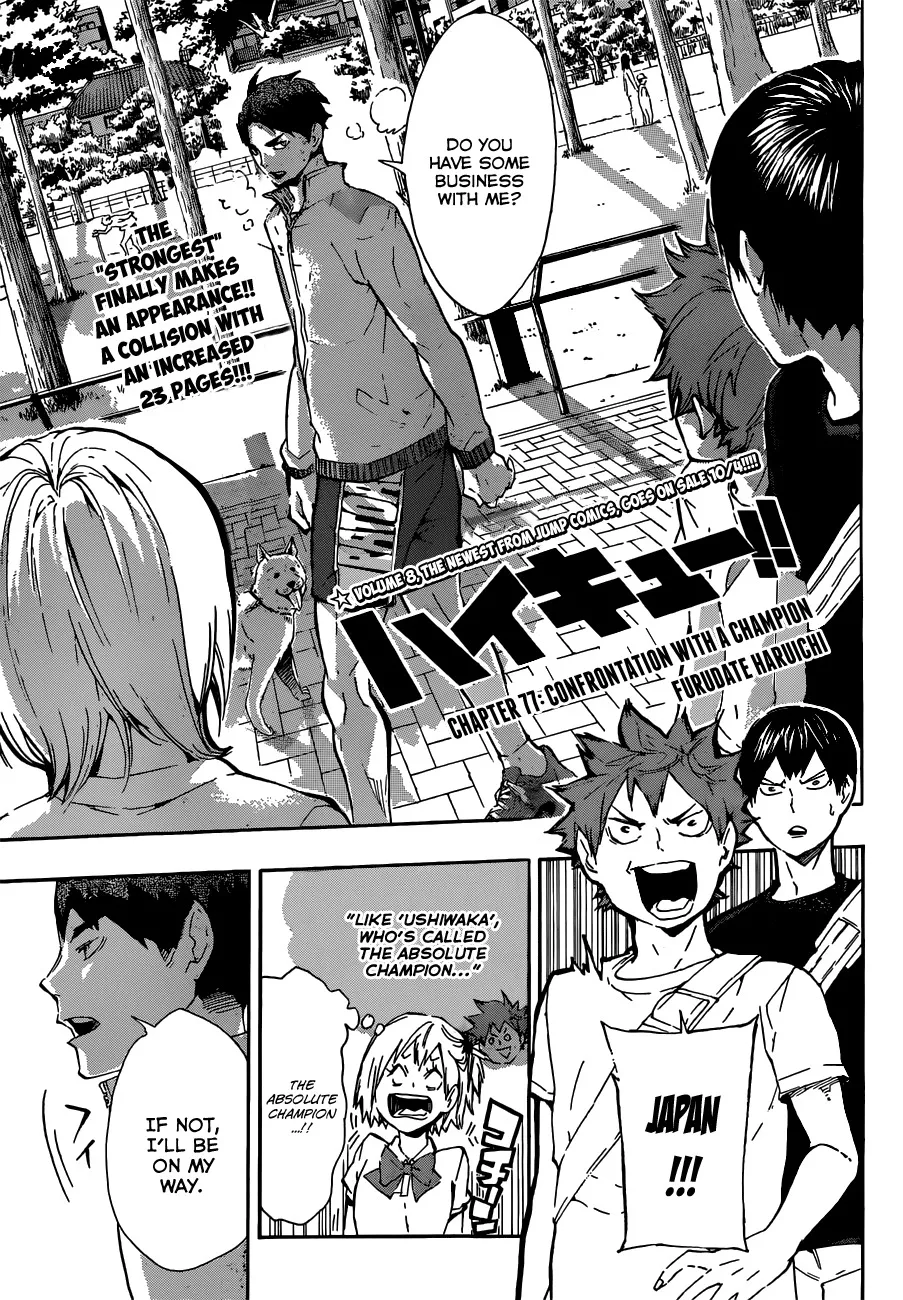 Read Haikyu!! Chapter 77 - Confrontation with a Champion Online