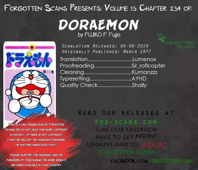 Read Doraemon Chapter 234 Online