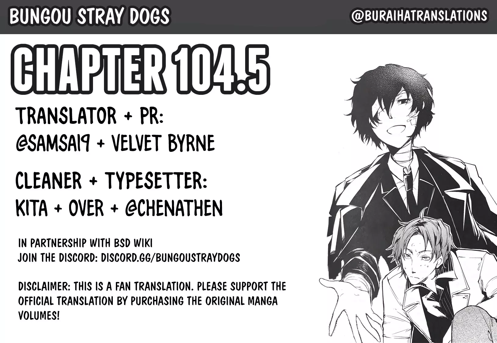 Read Bungou Stray Dogs Chapter 104.5 - Two Fortunes Part 2 Online