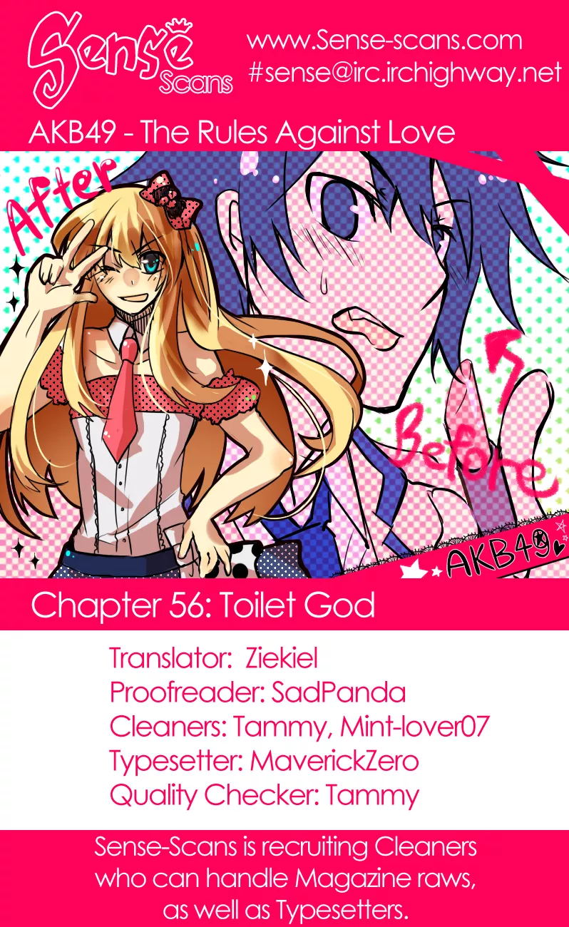 Read AKB49 – Renai Kinshi Jourei Chapter 56 - Toilet God Online