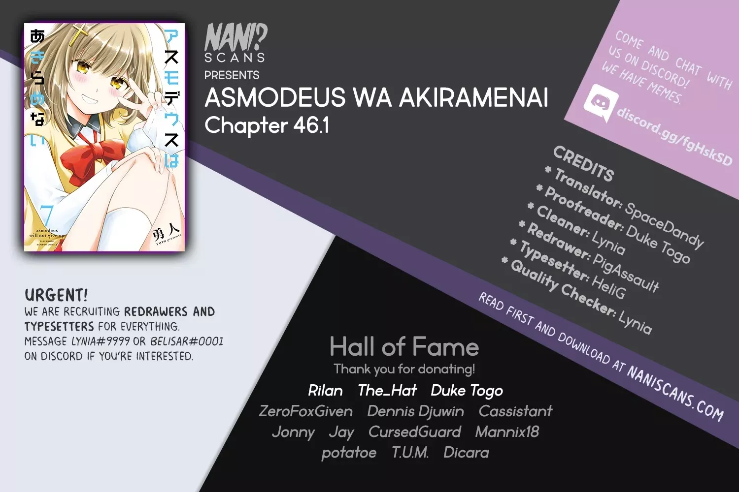 Read Asmodeus wa Akiramenai Chapter 46.1 - Is Your Order Yuri? Online