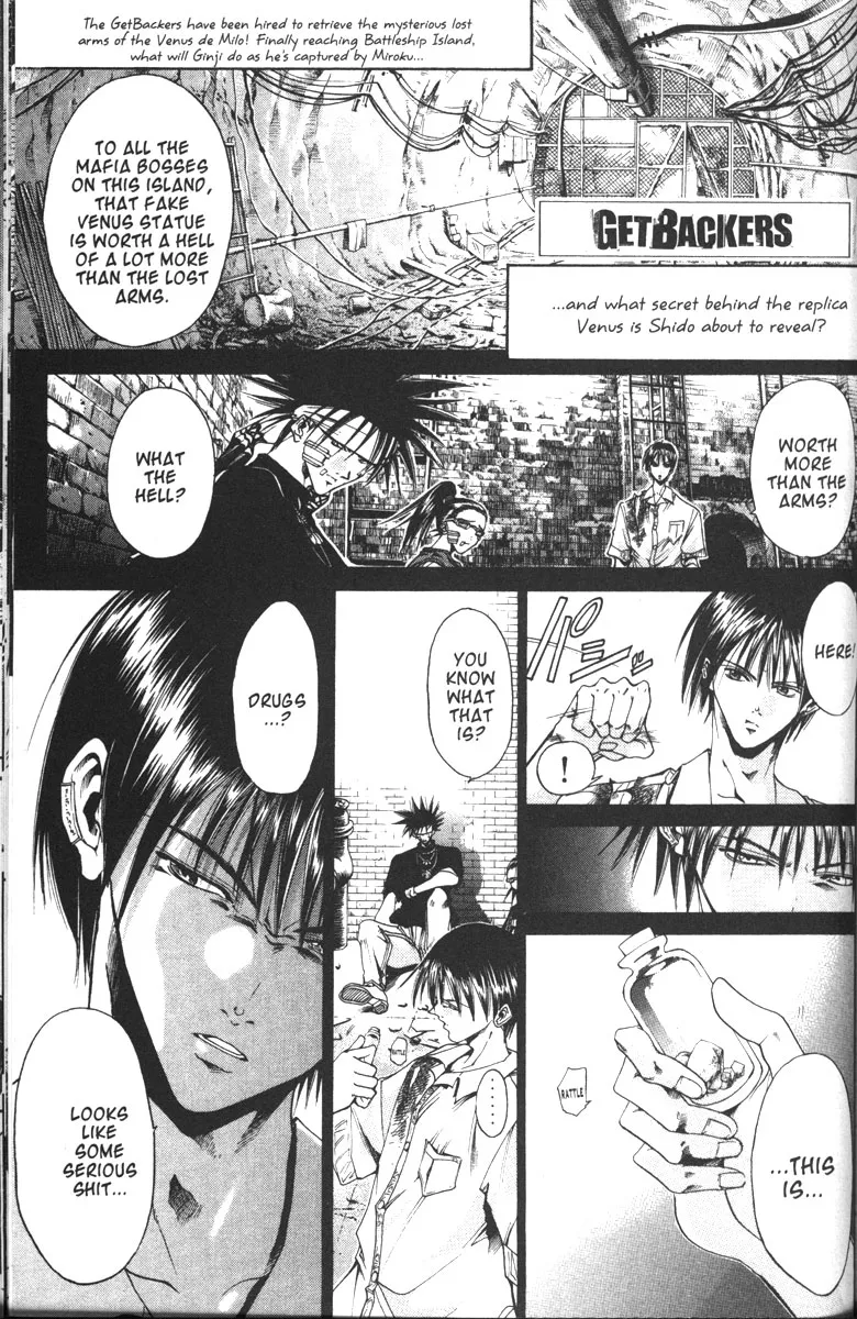 Read Get Backers Chapter 99 - Act VII: The Lost Arms of the Goddess (11): Venus' Identity Exposed! Online