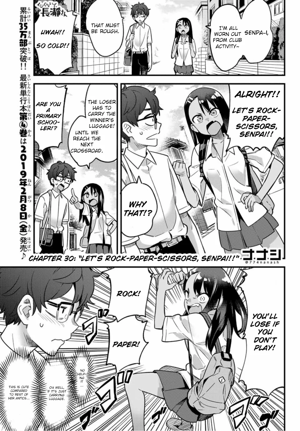 Read Please don’t bully me, Nagatoro Chapter 30 - Let's play rock, paper, scissors, senpai Online