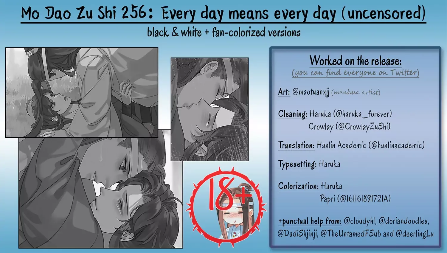 Read Grandmaster of Demonic Cultivation – Mo Dao Zu Shi Chapter 256.5 - Every day means every day (Uncensored) Online