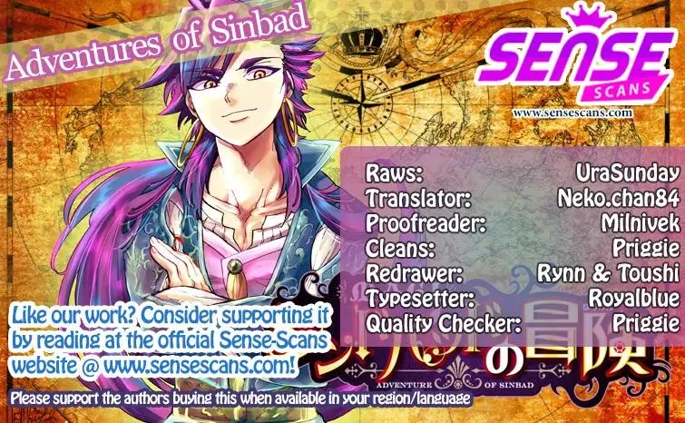 Read Magi – Sinbad no Bouken Chapter 99.5 - A Special Illustration And Message Of Support From Author Ohtaka Shinobu. Online