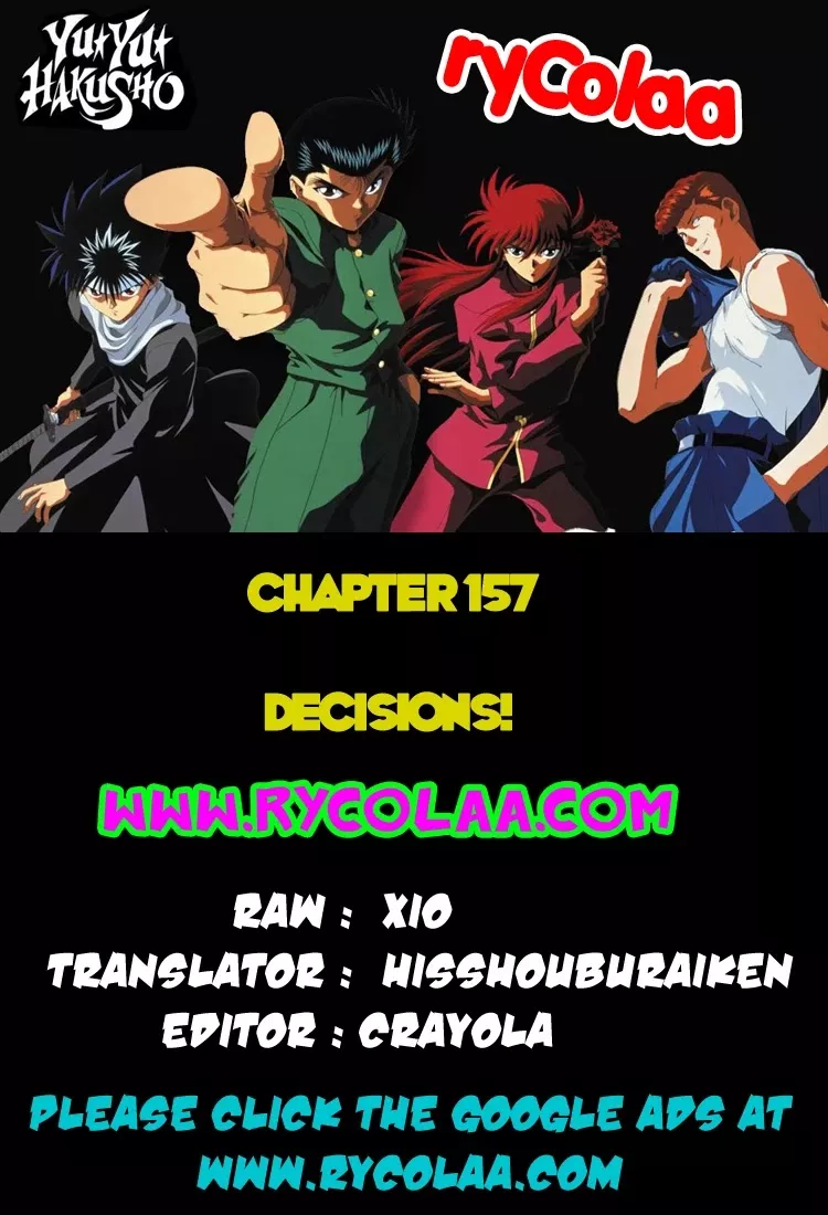 Read Yu Yu Hakusho Chapter 157 Online