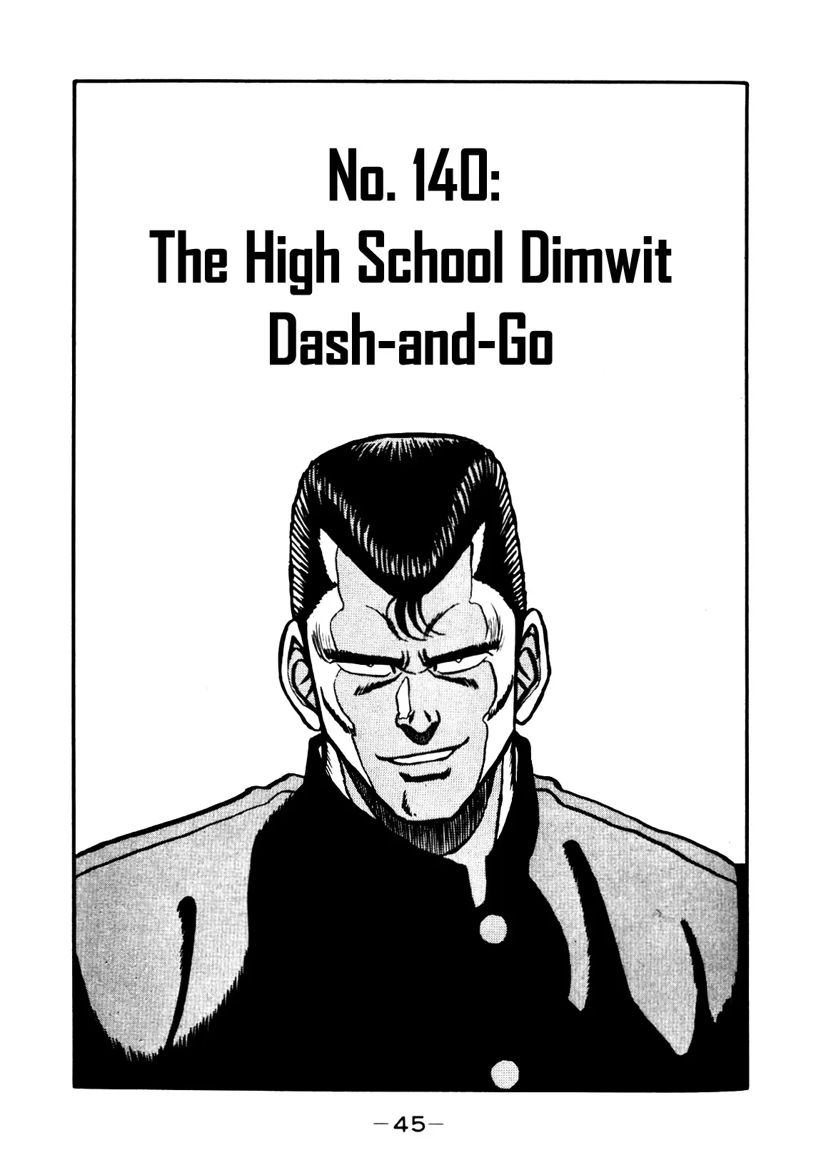 Read Be-Bop-Highschool Chapter 140 - The High School Dimwit Dash-and-Go Online