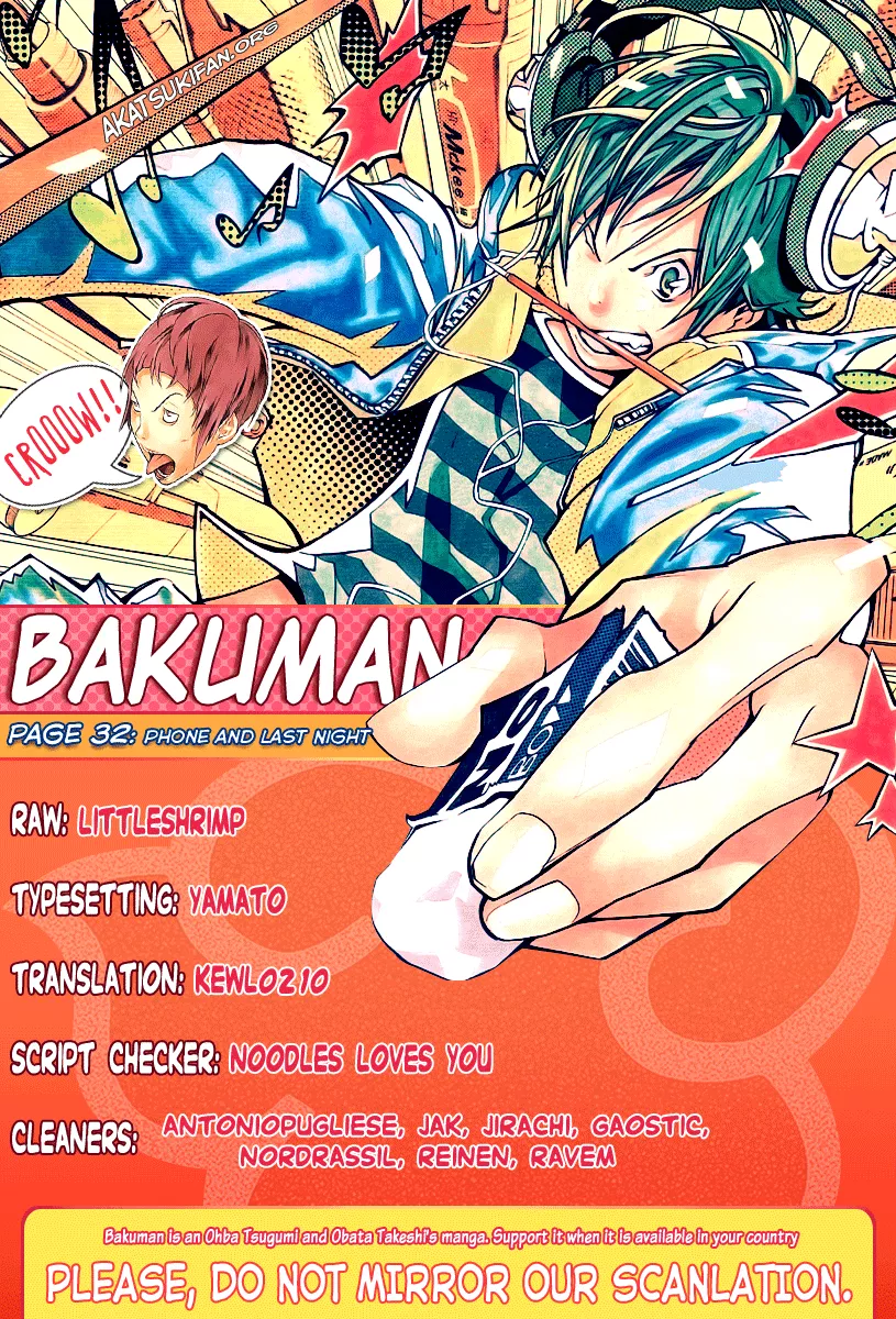 Read Bakuman Chapter 32 - Phonecall and the Night Before Online