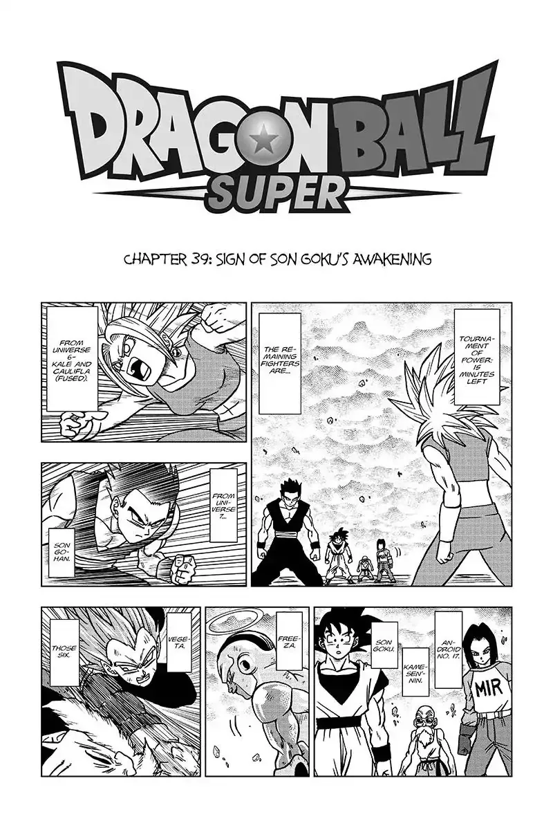 Read Dragon Ball Super Chapter 39 - Sign Of Son Goku's Awakening Online