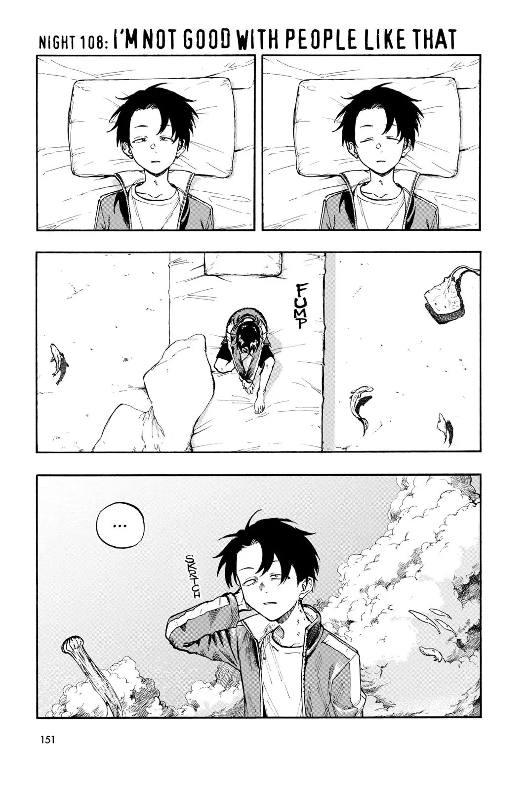 Read Yofukashi no Uta Chapter 108 Online