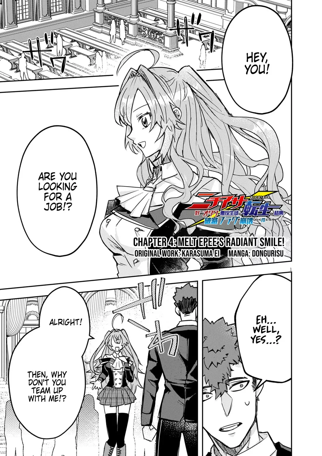 Read Nichiasa Suki no Otaku ga Akuyaku Seito ni Tensei shita Kekka, Hametsu Flag ga Houkai shiteiku Ken ni Tsuite Chapter 4 - Melt Epee's Radiant Smile! Online