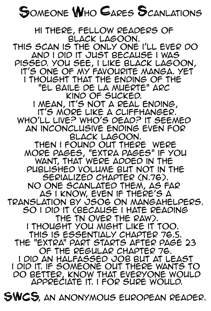 Read Black Lagoon Chapter 76.5 - El Baile de la Muerte - Epilogue Online